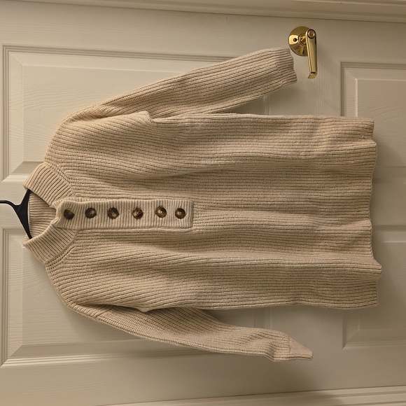 Sezane Luan Cotton/wool Cream Knit Dress - Picture 6 of 11